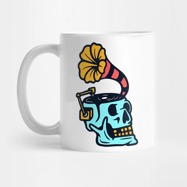 Skull Gramophone by Mako Design 